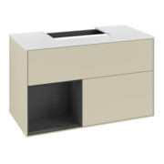 V&B Waschtischunterschrank Finion 100, Pl b m, Rg l wh. m Lac, si Gr m Lac