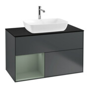 V&B Waschtischunterschrank Finion 100, Pl b m, Rg Oli. m Lac, md bl. m Lac