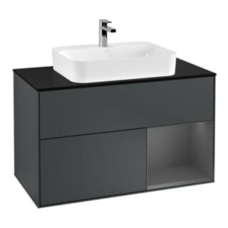 V&B Waschtischunterschrank Finion 100, Pl b m, Rg r A m, md bl. m Lac