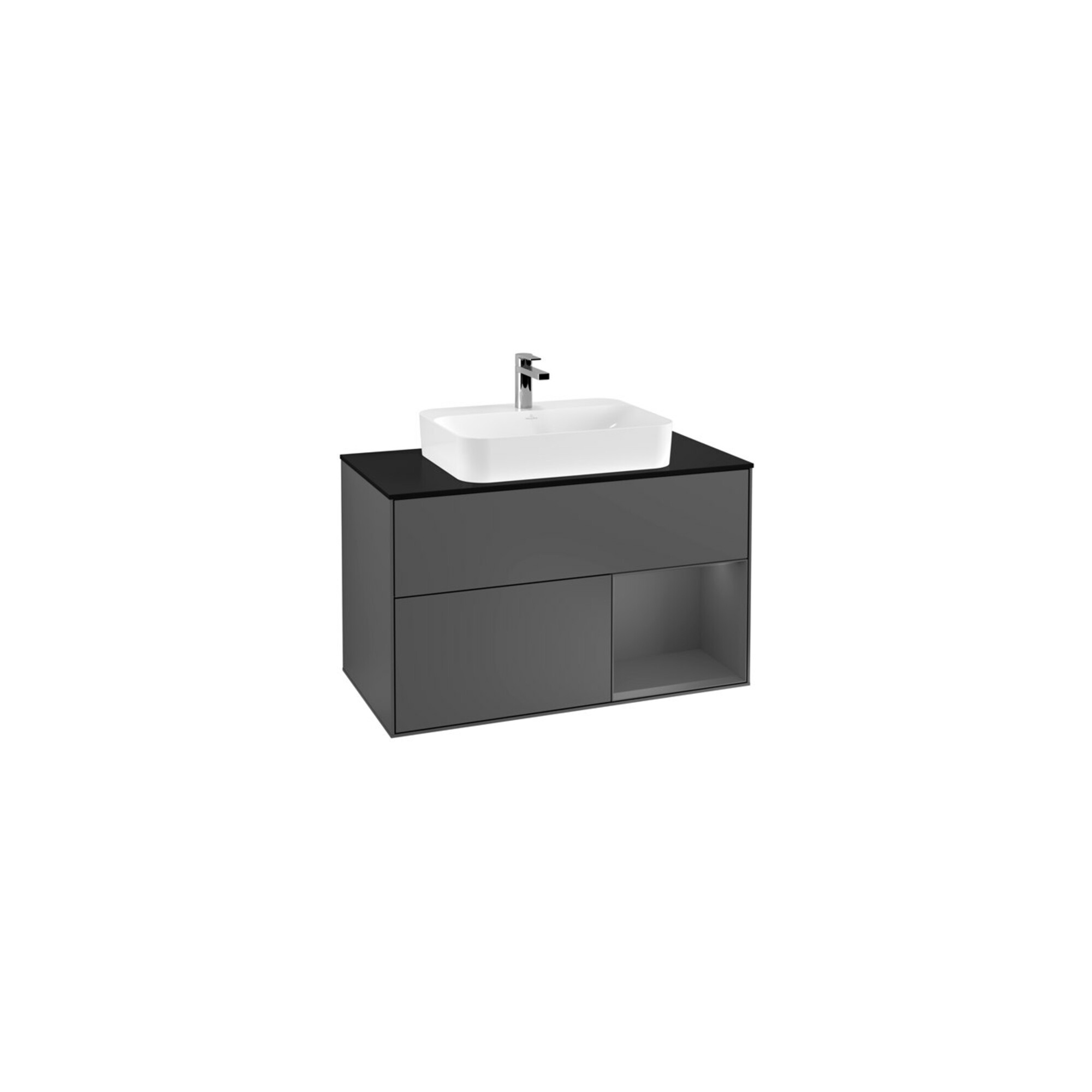 V&B Waschtischunterschrank Finion 100, Pl b m, Rg r Anthrac. m, Anthrac. m ; Villeroy & Boch