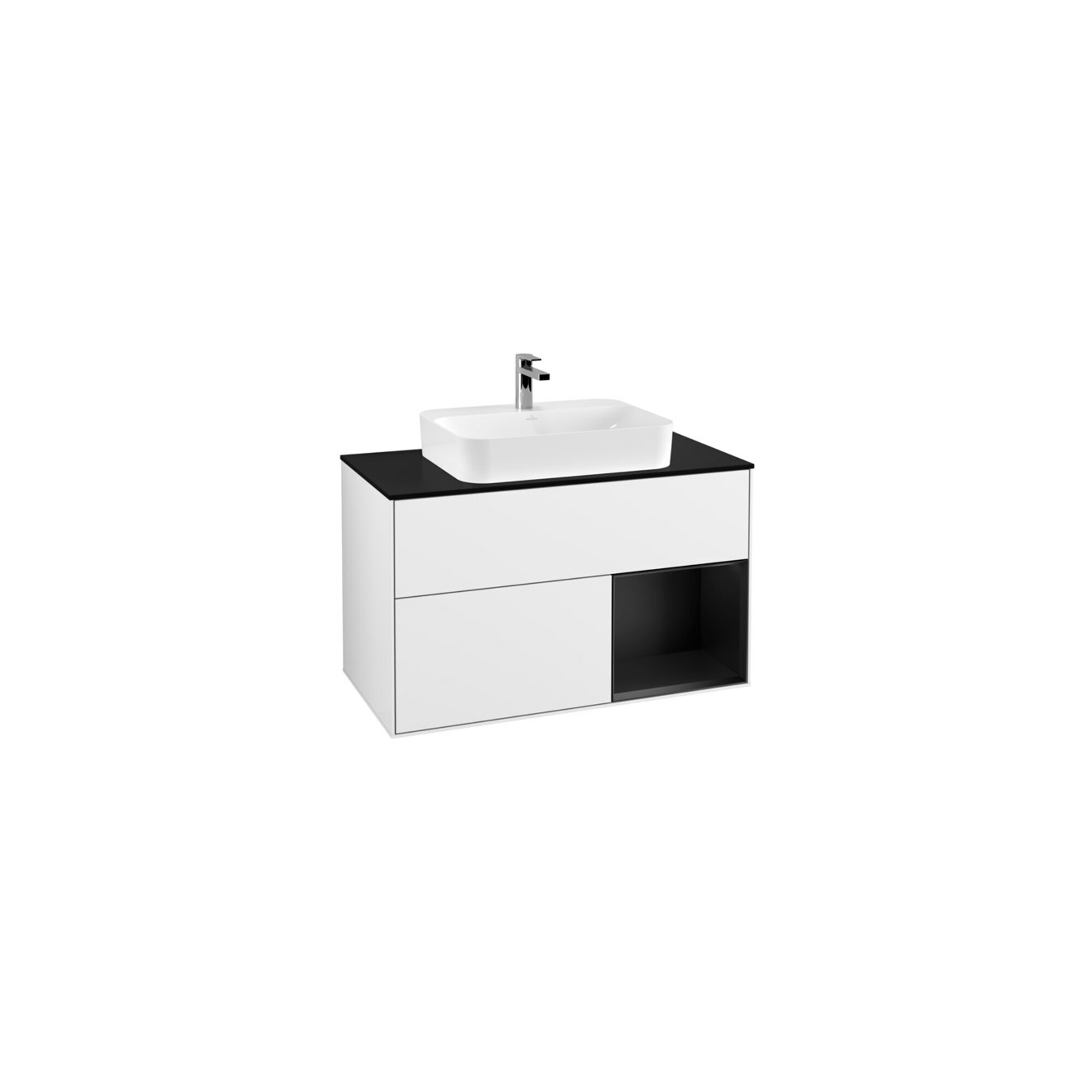V&B Waschtischunterschrank Finion 100, Pl b m, Rg r bla m Lac, glo wh. Lac ; Villeroy & Boch