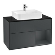 V&B Waschtischunterschrank Finion 100, Pl b m, Rg r md b m La, md b m Lac