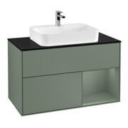 V&B Waschtischunterschrank Finion 100, Pl b m, Rg r Oli. m Lac, Oli. m Lac