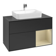 V&B Waschtischunterschrank Finion 100, Pl b m, Rg r si Gr m Lac, bla m Lac