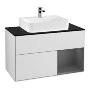 V&B Waschtischunterschrank Finion 100, Pl b m, Rg re Anthrac. m, wh. m Lac