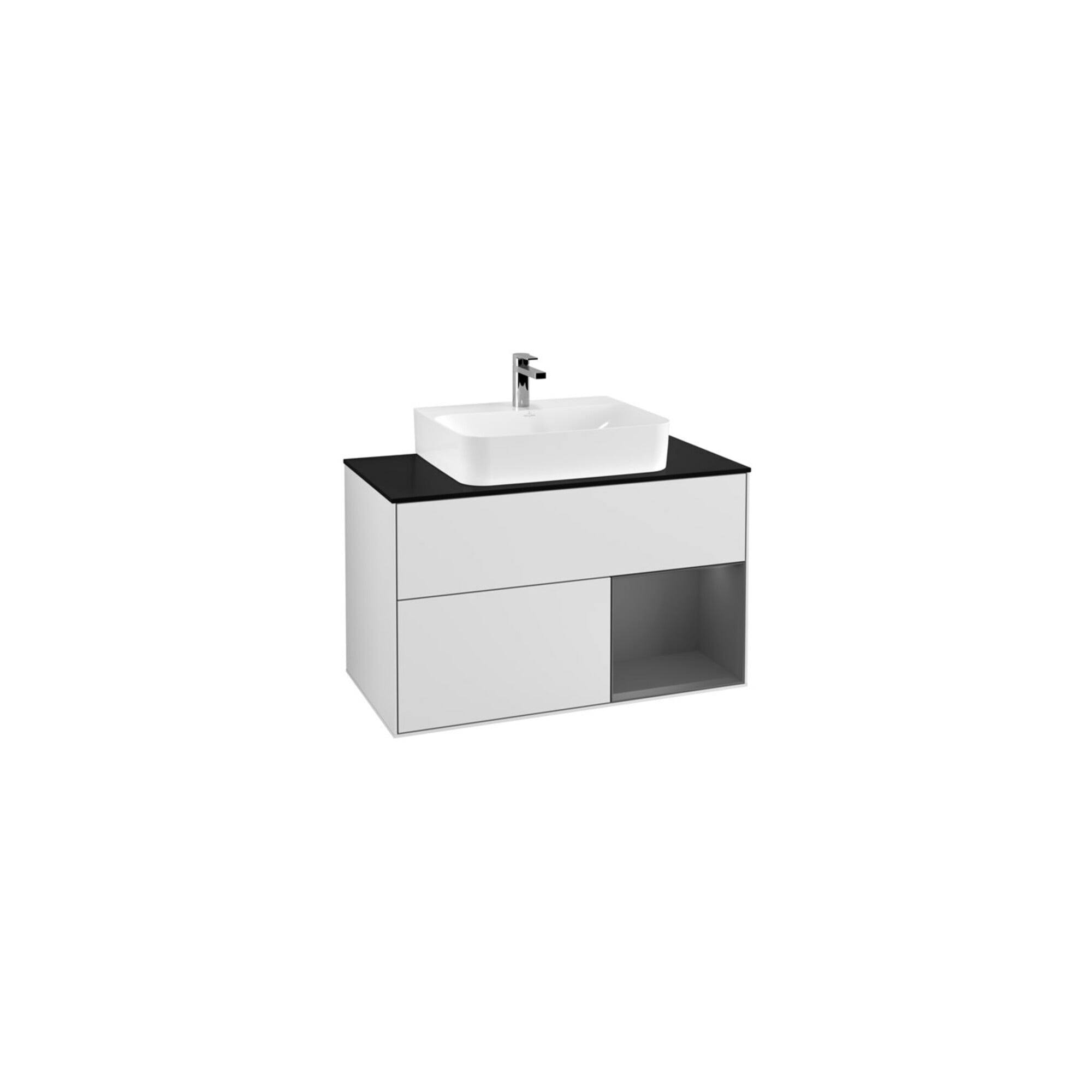 V&B Waschtischunterschrank Finion 100, Pl b m, Rg re Anthrac. m, wh. m Lac ; Villeroy & Boch