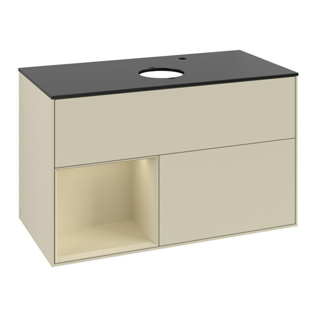 V&B Waschtischunterschrank Finion 100, Pl b m, Rg si Gr m Lac, si Gr m Lac
