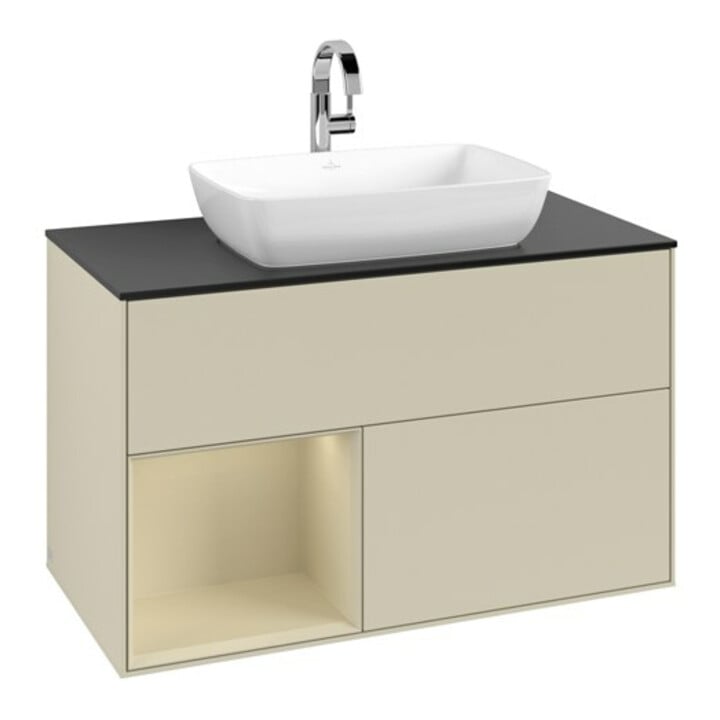 V&B Waschtischunterschrank Finion 100, Pl b m, Rg si Gr m Lac, si Gr m Lac