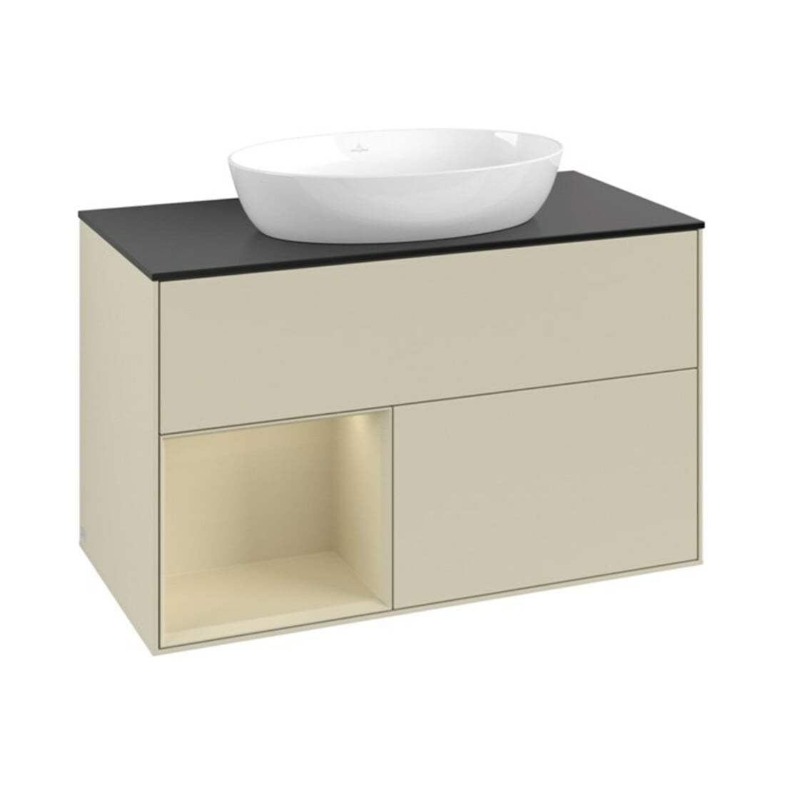V&B Waschtischunterschrank Finion 100, Pl b m, Rg si Gr m Lac, si Gr m Lac