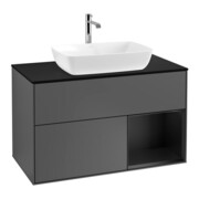V&B Waschtischunterschrank Finion 100, Pl bla m, Reg bla m Lac, Anthrac. m