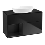 V&B Waschtischunterschrank Finion 100, Pl bla m, Reg bla m Lac, bla m Lac