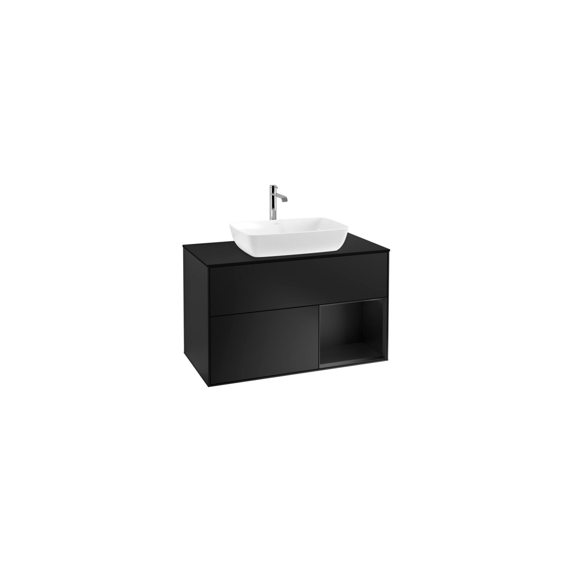 V&B Waschtischunterschrank Finion 100, Pl bla m, Reg bla m Lac, bla m Lac ; Villeroy & Boch