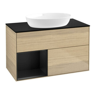 V&B Waschtischunterschrank Finion 100, Pl bla m, Reg bla m Lac, Oa ven