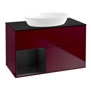 V&B Waschtischunterschrank Finion 100, Pl bla m, Reg bla m Lac, Peo m