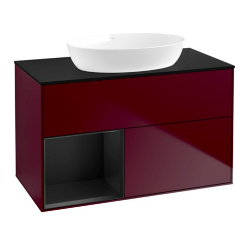 V&B Waschtischunterschrank Finion 100, Pl bla m, Reg bla m Lac, Peo m