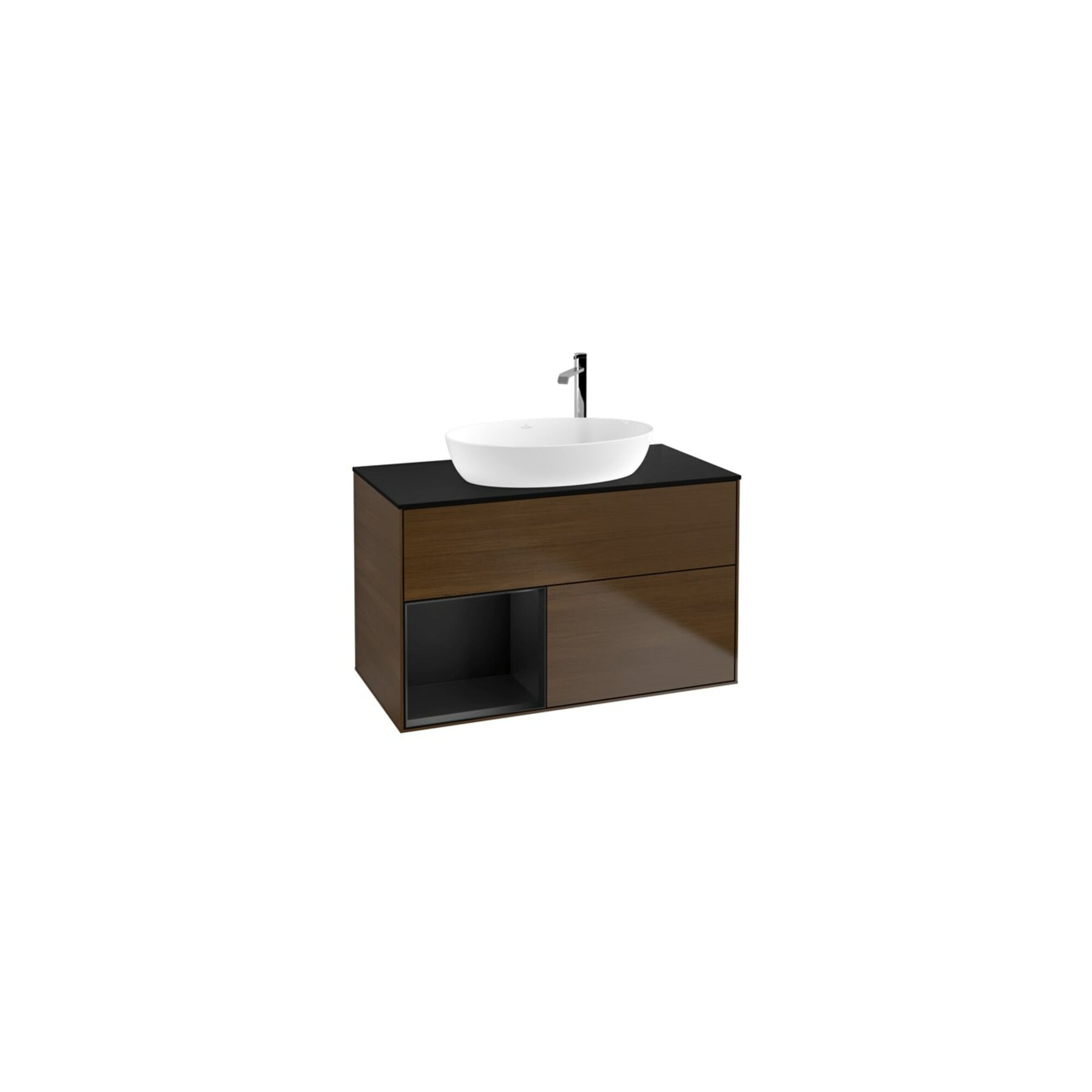 V&B Waschtischunterschrank Finion 100, Pl bla m, Reg bla m Lac, wal ven ; Villeroy & Boch