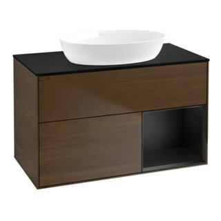 V&B Waschtischunterschrank Finion 100, Pl bla m, Reg bla m Lac, wal ven