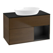 V&B Waschtischunterschrank Finion 100, Pl bla m, Reg bla m Lac, wal ven