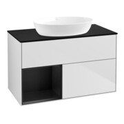 V&B Waschtischunterschrank Finion 100, Pl bla m, Reg bla m Lac, wh. m Lac