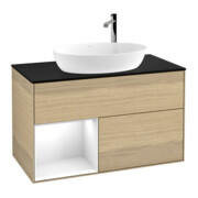 V&B Waschtischunterschrank Finion 100, Pl bla m, Reg glo wh. Lac, Oa ven