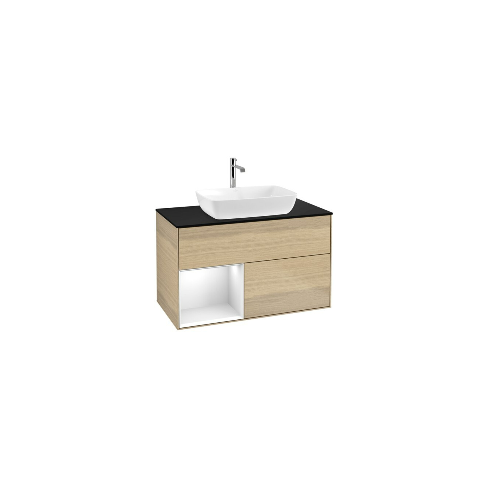 V&B Waschtischunterschrank Finion 100, Pl bla m, Reg glo wh. Lac, Oa ven ; Villeroy & Boch