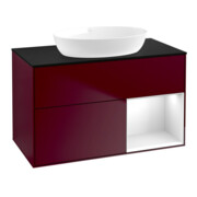 V&B Waschtischunterschrank Finion 100, Pl bla m, Reg glo wh. Lac, Peo m