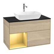 V&B Waschtischunterschrank Finion 100, Pl bla m, Reg gol m Lac, Oa ven