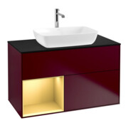 V&B Waschtischunterschrank Finion 100, Pl bla m, Reg gol m Lac, Peo m