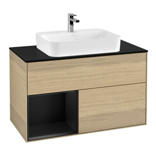 V&B Waschtischunterschrank Finion 100, Pl bla m, Reg li bla m Lac, Oa ven