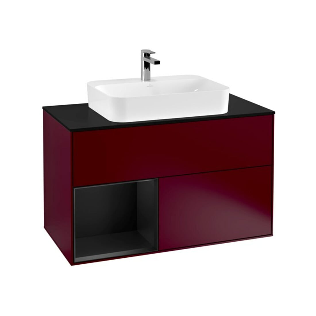 V&B Waschtischunterschrank Finion 100, Pl bla m, Reg li bla m Lac, Peo m