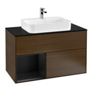 V&B Waschtischunterschrank Finion 100, Pl bla m, Reg li bla m Lac, wal ven