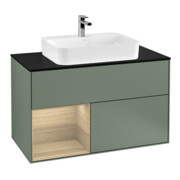 V&B Waschtischunterschrank Finion 100, Pl bla m, Reg li Oa ven, Oli. m Lac