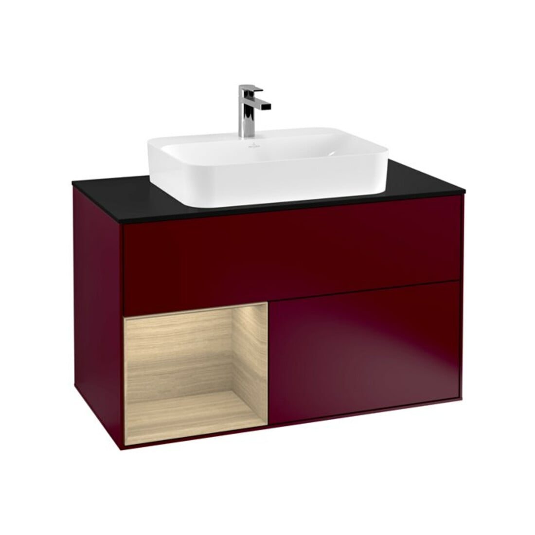 V&B Waschtischunterschrank Finion 100, Pl bla m, Reg li Oa ven, Peo m