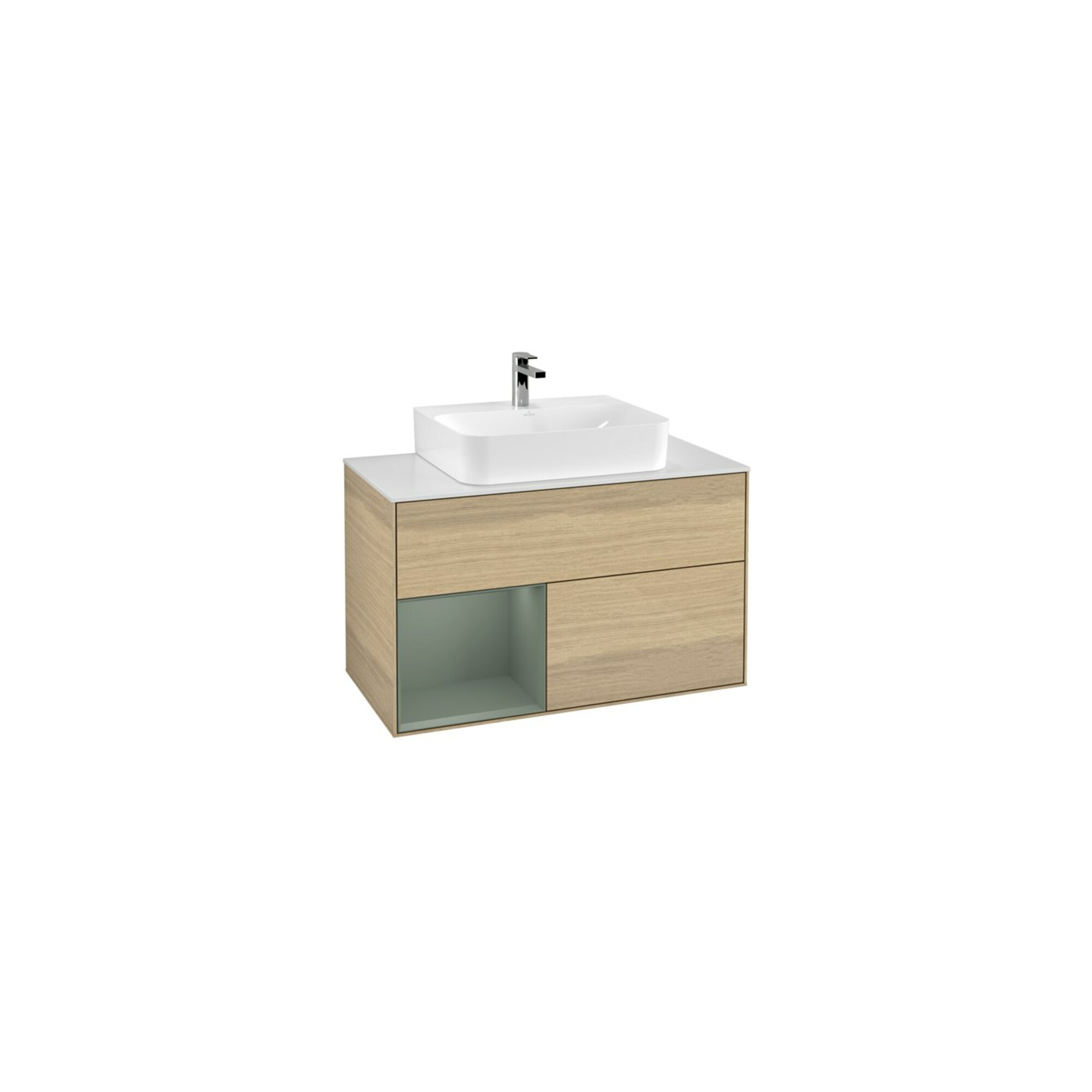 V&B Waschtischunterschrank Finion 100, Pl bla m, Reg li Oli. m Lac, Oa ven ; Villeroy & Boch
