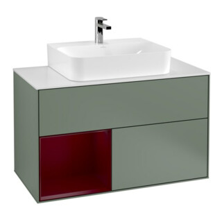 V&B Waschtischunterschrank Finion 100, Pl bla m, Reg li Peo, Oli. m Lac