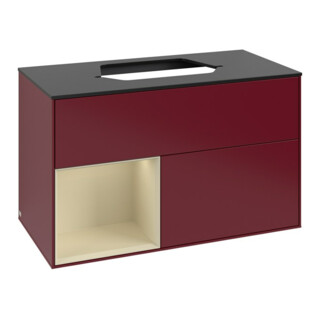 V&B Waschtischunterschrank Finion 100, Pl bla m, Reg li si Gr m Lac, Peo m