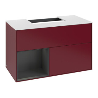 V&B Waschtischunterschrank Finion 100, Pl bla m, Reg li si Gr m Lac, Peo m