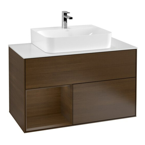 V&B Waschtischunterschrank Finion 100, Pl bla m, Reg li wal ven, wal ven