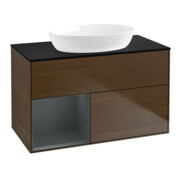 V&B Waschtischunterschrank Finion 100, Pl bla m, Reg md m Lac, wal ven