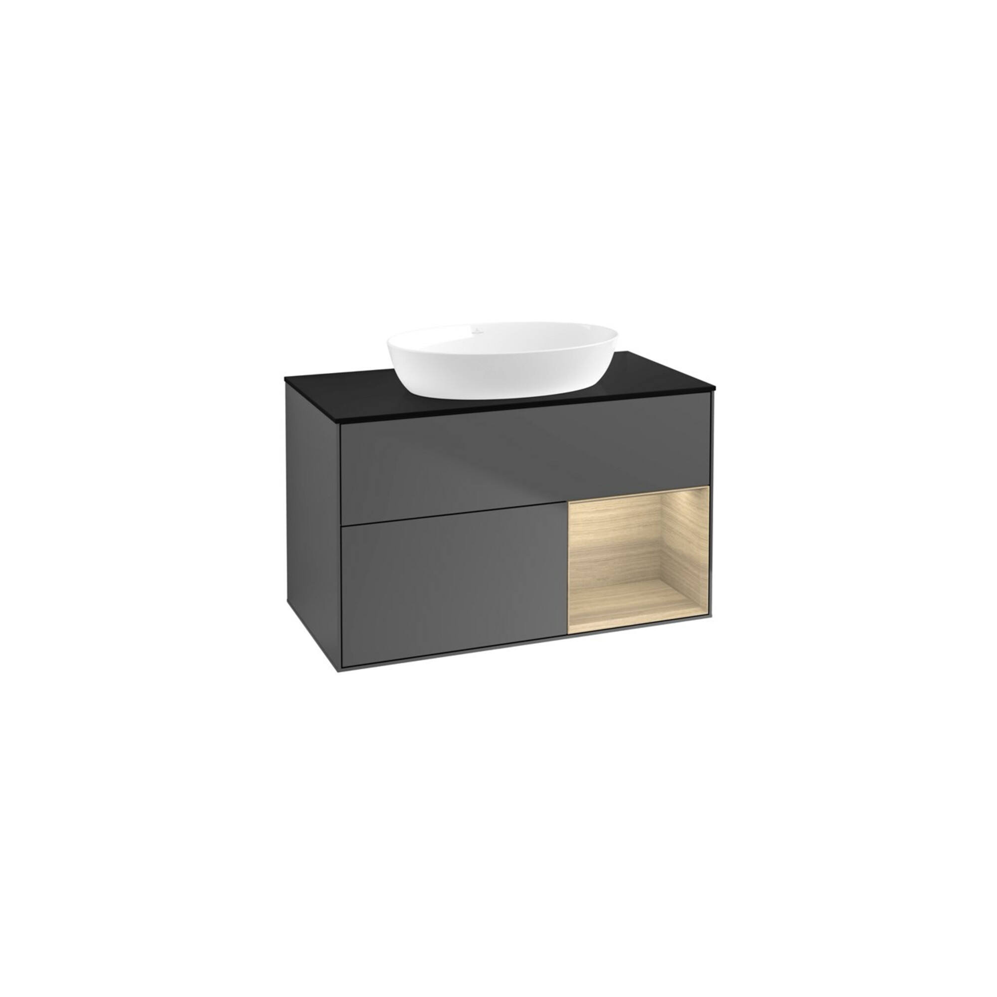 V&B Waschtischunterschrank Finion 100, Pl bla m, Reg Oa ven, Anthrac. m ; Villeroy & Boch