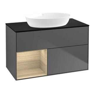 V&B Waschtischunterschrank Finion 100, Pl bla m, Reg Oa ven, Anthrac. m