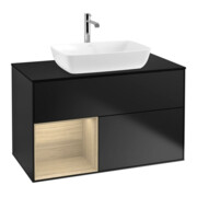 V&B Waschtischunterschrank Finion 100, Pl bla m, Reg Oa ven, bla m Lac