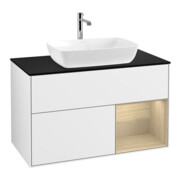 V&B Waschtischunterschrank Finion 100, Pl bla m, Reg Oa ven, glo wh. Lac