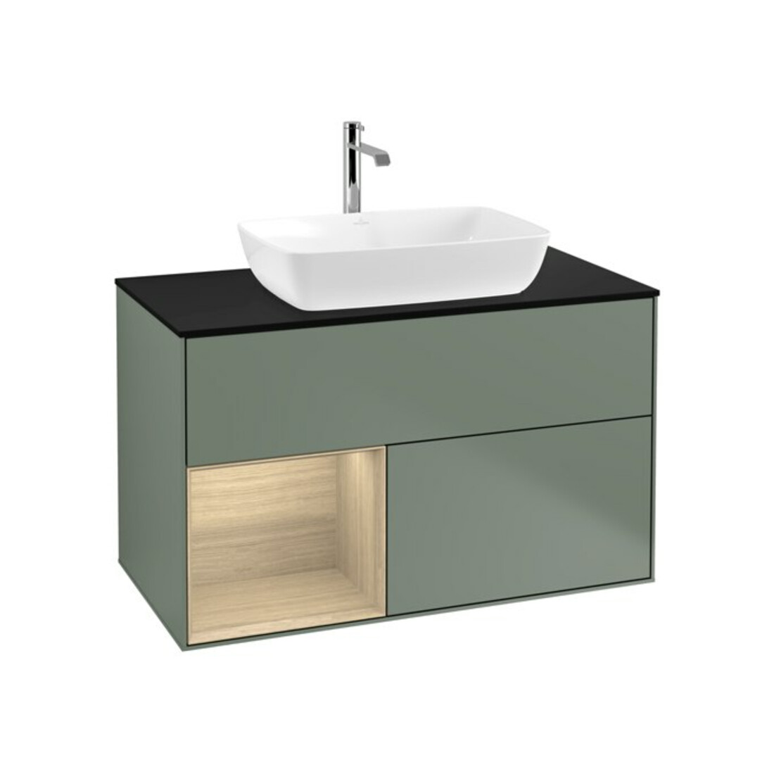 V&B Waschtischunterschrank Finion 100, Pl bla m, Reg Oa ven, Oli. m Lac