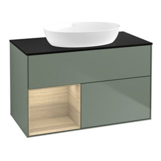 V&B Waschtischunterschrank Finion 100, Pl bla m, Reg Oa ven, Oli. m Lac