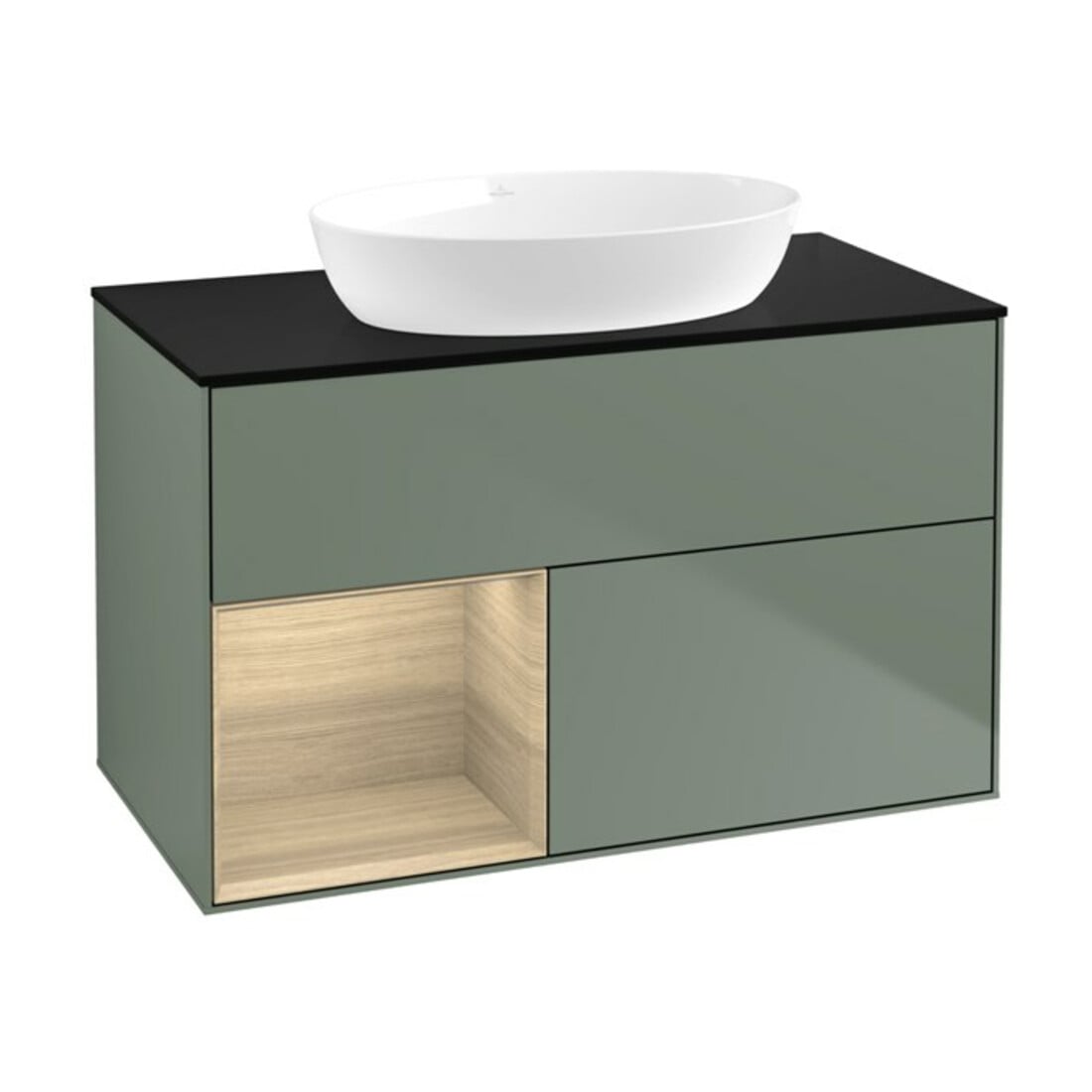 V&B Waschtischunterschrank Finion 100, Pl bla m, Reg Oa ven, Oli. m Lac