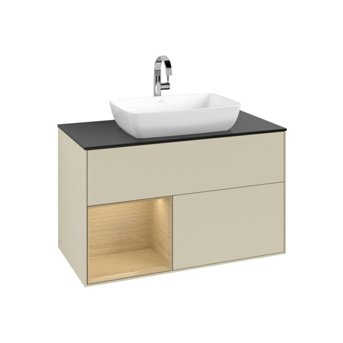 V&B Waschtischunterschrank Finion 100, Pl bla m, Reg Oa ven, si Gr m Lac