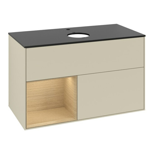 V&B Waschtischunterschrank Finion 100, Pl bla m, Reg Oa ven, si Gr m Lac