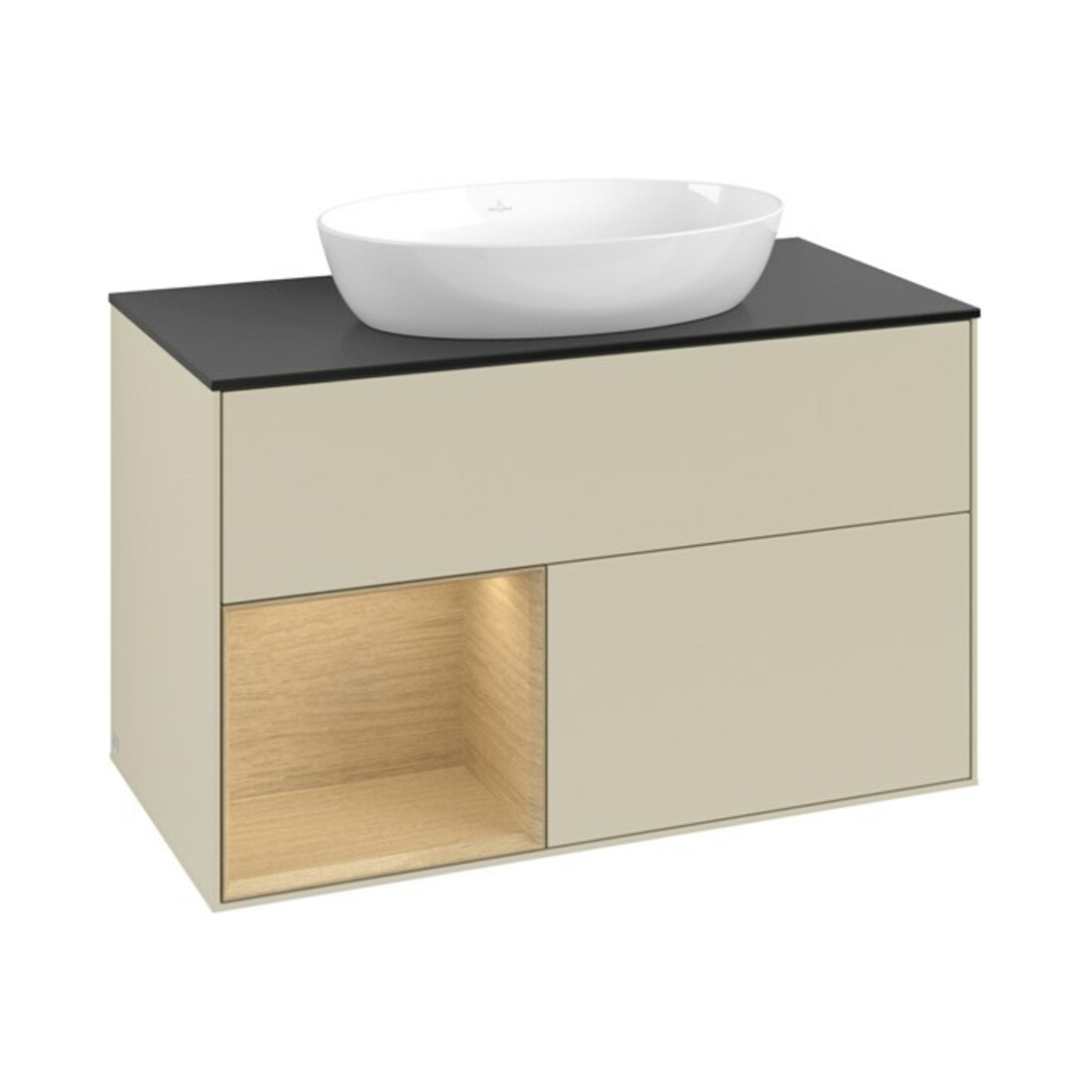 V&B Waschtischunterschrank Finion 100, Pl bla m, Reg Oa ven, si Gr m Lac