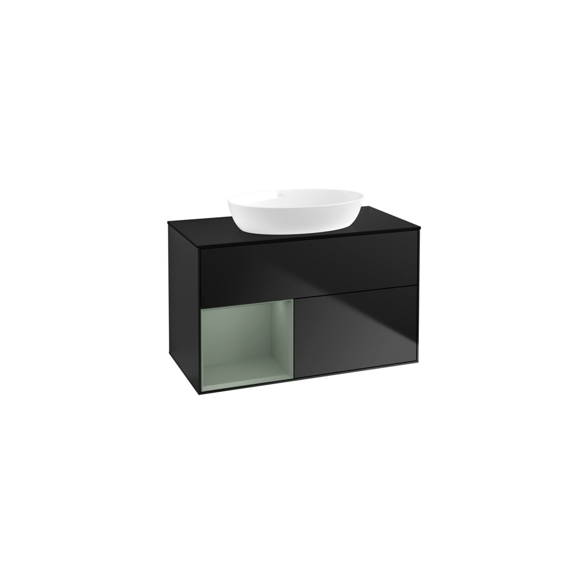 V&B Waschtischunterschrank Finion 100, Pl bla m, Reg Oli. m Lac, bla m Lac ; Villeroy & Boch